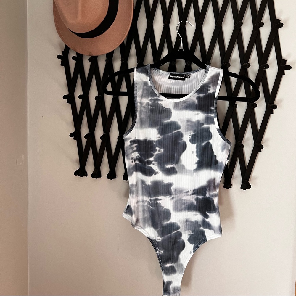PLT Blue and Gray Tie Dye Bodysuit!!